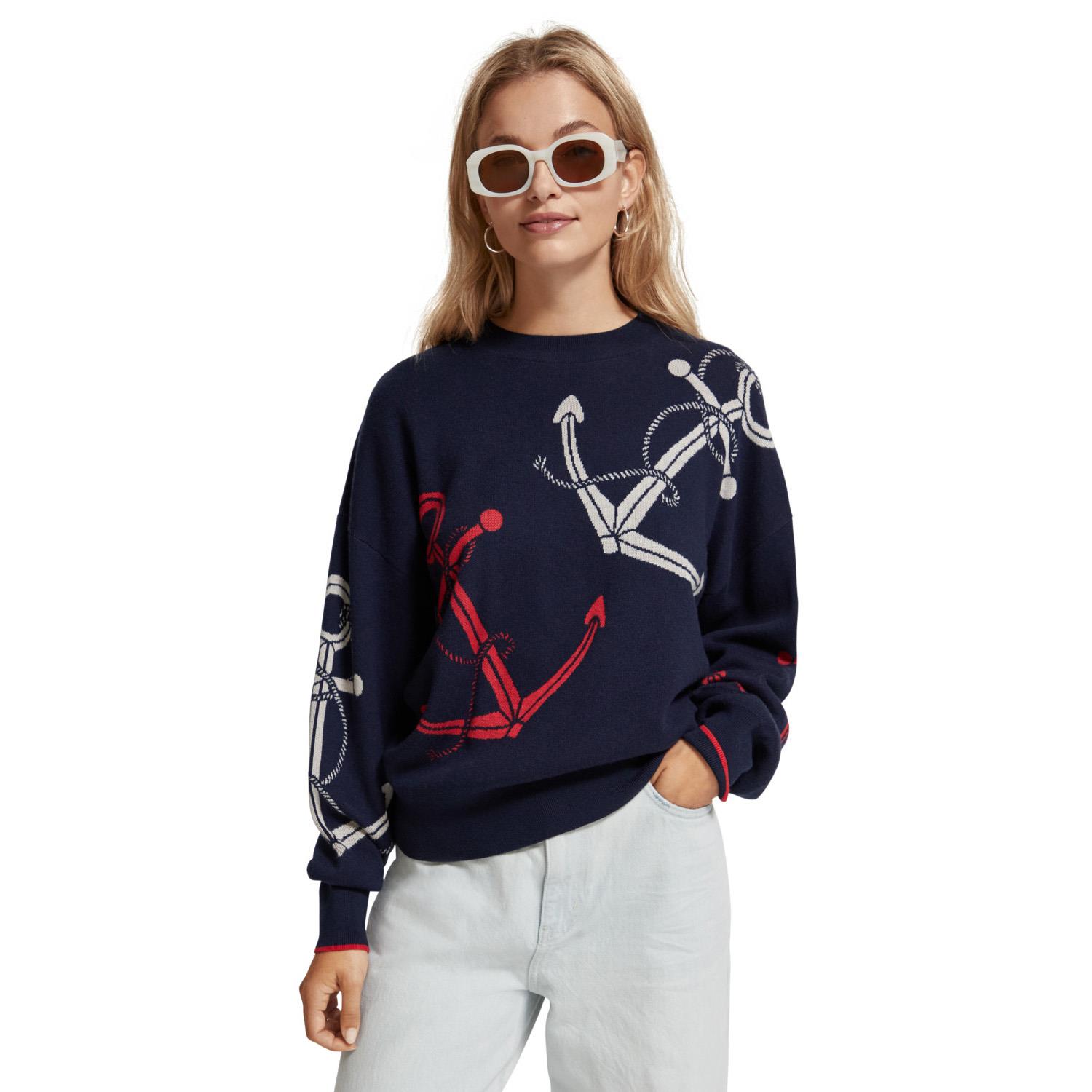 Scotch & Soda Anchor Jacquard Pullover